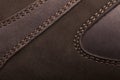 Leather boots stitched thread Royalty Free Stock Photo