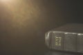 Leather Bound Holy Bible on a Black Table Royalty Free Stock Photo