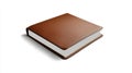 Leather-bound journal placed on a white surface showcasing its sleek design and elegant craftsmanship Royalty Free Stock Photo