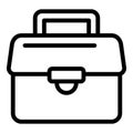 Leather briefcase icon, outline style Royalty Free Stock Photo