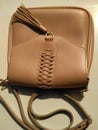 Leather brown bags for females.