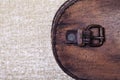 Leather buckle closeup Royalty Free Stock Photo