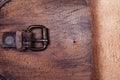 Leather buckle closeup Royalty Free Stock Photo