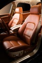 Leather car seat Royalty Free Stock Photo