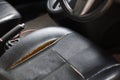 Leather Car Seat is cracked ,car seat damaged