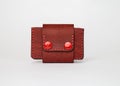 Cardholder wallet in Leather red