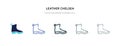Leather chelsea boots icon in different style vector illustration. two colored and black leather chelsea boots vector icons