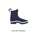 leather chelsea boots icon on white background. Simple element illustration from clothes concept