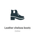 Leather chelsea boots vector icon on white background. Flat vector leather chelsea boots icon symbol sign from modern clothes