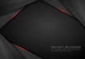 Leather Chrome Automotive background. Black and red metallic background. Vector illustration
