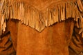 Leather Coat Fringe Close Up