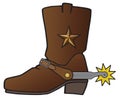 Cowboy Boot with Spur Royalty Free Stock Photo