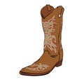 Leather cowboy boots Royalty Free Stock Photo