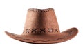 Leather cowboy hat Royalty Free Stock Photo