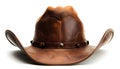 A leather cowboy hat