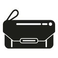 Leather craft bag icon simple vector. Fashion zipper Royalty Free Stock Photo