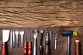 Leather Craft Tools On Desk Royalty Free Stock Photo