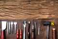 Leather Craft Tools On Desk