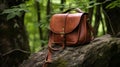 Hanya Bag: A Brown Leather Messenger Bag With Smooth Lines