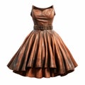 Vintage Leather Dress: Hyper Realistic, Super Detailed, Hd
