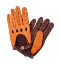 Leather driving gloves