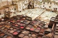 Leather dyeing and tannery pits, Fez, Morocco