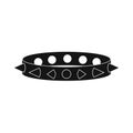 Leather fetish collar icon, simple style