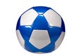 Glossy Blue Soccer Ball isolated Royalty Free Stock Photo