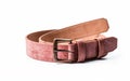 Leather Free Belt on White Background