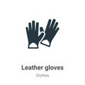 Leather gloves vector icon on white background. Flat vector leather gloves icon symbol sign from modern clothes collection for Royalty Free Stock Photo