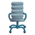 Leather grey chair icon, cartoon style