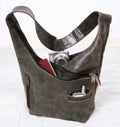 Leather hand bag