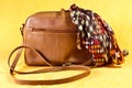 handbag and scarf Royalty Free Stock Photo