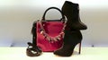 Leather handbag, shoes and accessories for women