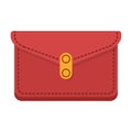 Leather handbag. Women bag and clutch. Feminine modern trendy accessories, textile or leather handbag icon in flat style