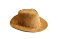 Leather hat isolated. Royalty Free Stock Photo