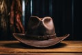 A leather hat in wild west look