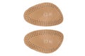 Leather insoles of Foot Cushion Forefoot Pain Royalty Free Stock Photo