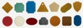 14 leather labels Royalty Free Stock Photo