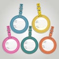 Leather luggage tags labels. Royalty Free Stock Photo