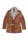 Leather male coat