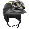 Leather motorcycle helmet and goggles retro style Royalty Free Stock Photo