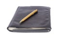 Leather notebook with pen