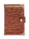 Leather notepad isolated Royalty Free Stock Photo