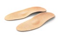 Leather orthopedic insoles