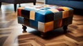 Modern Multi Colored Leather Ottoman In London