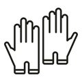 Leather pair of gloves icon outline vector. Craft tailor Royalty Free Stock Photo
