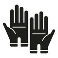 Leather pair of gloves icon simple vector. Craft tailor Royalty Free Stock Photo