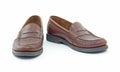 Leather penny loafers Royalty Free Stock Photo