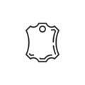 Leather piece line icon